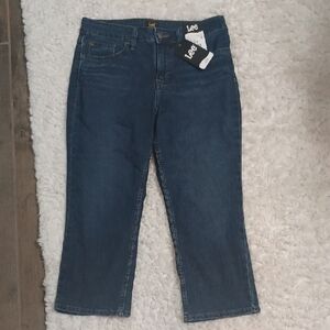 New Lee Women's Dark Blue Ankle Jeans Size 10